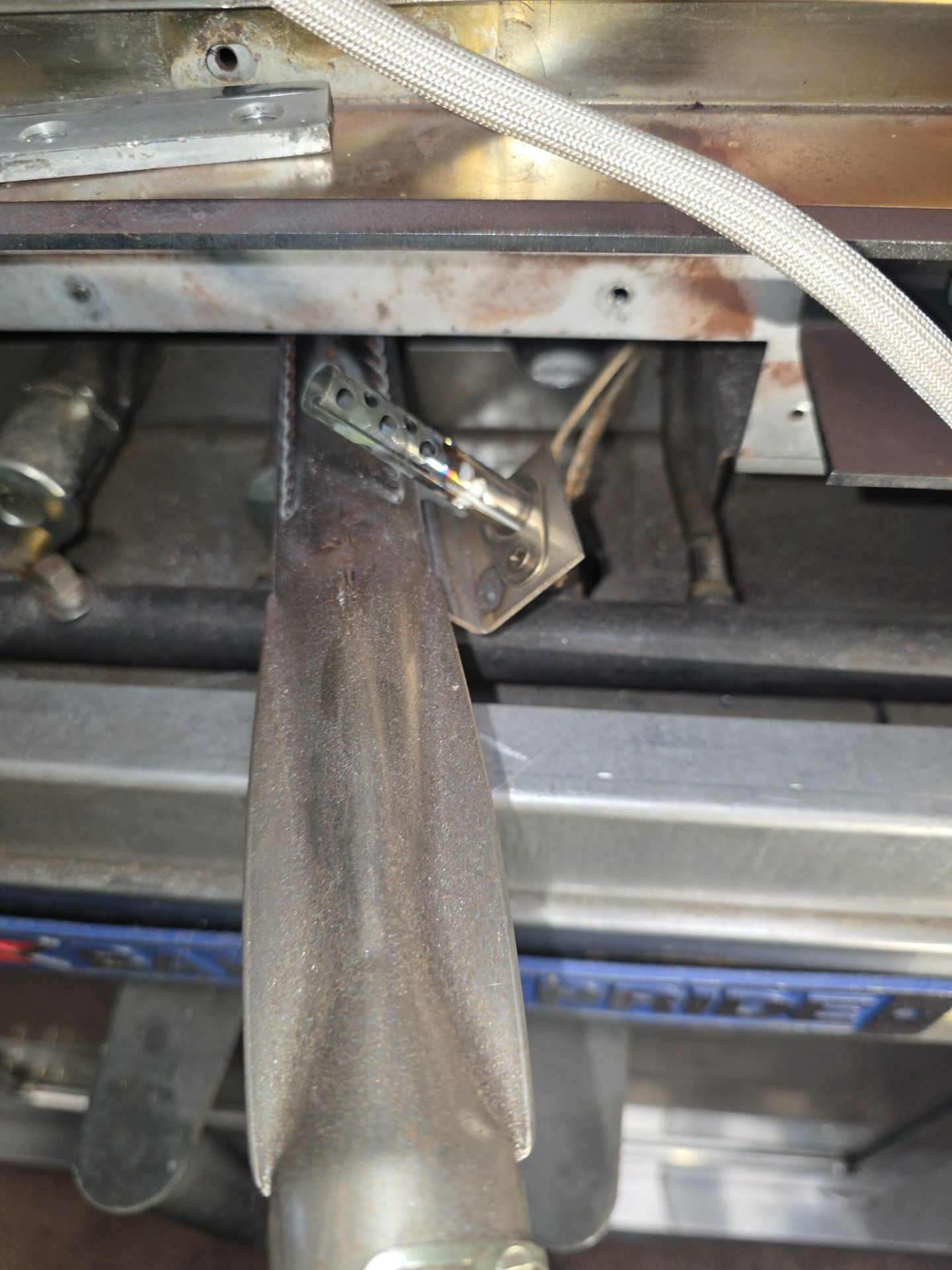 Baker's Pride convection oven ignitor and gas burner close-up - AMB Works technician repair