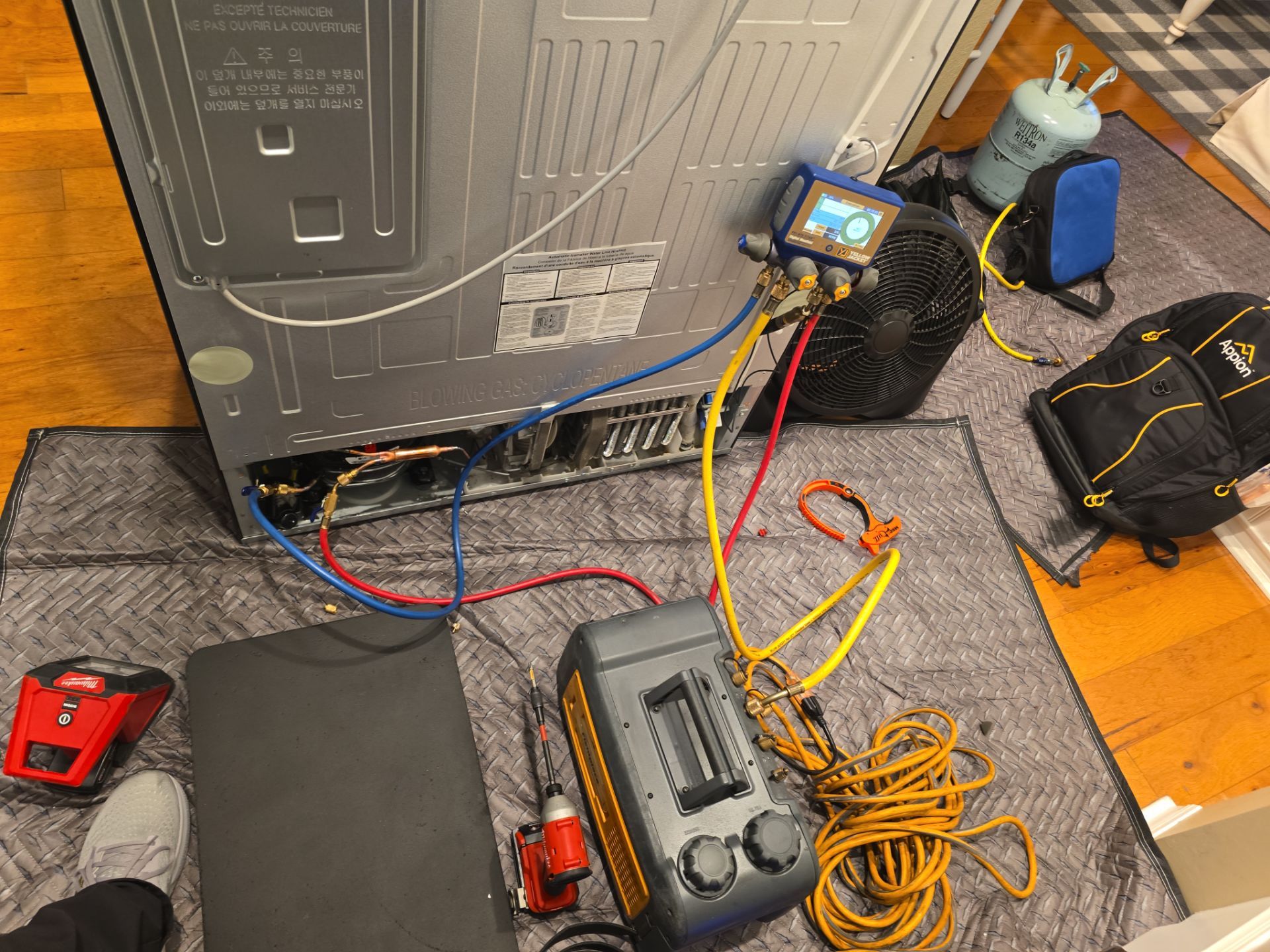 AMB Works complete LG compressor diagnostic and repair setup