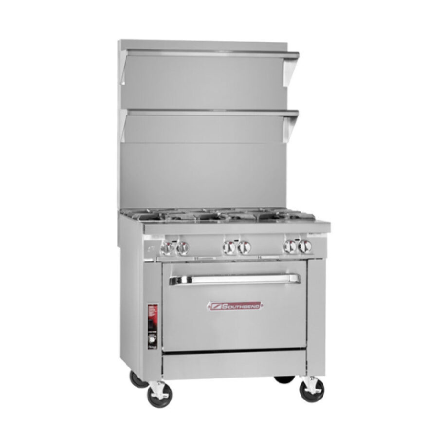 Southbend commercial gas range with overshelf serviced by AMB Works in Orlando